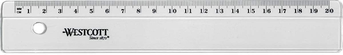 Westcott liniaal - 20cm - kunststof - AC-E10151-BP