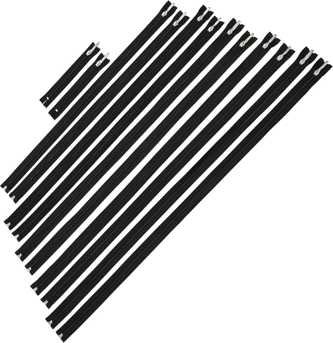 Ritsen Set - Naai Benodigdheden - Kleding Reparatie - Variabele Lengtes - 60-85 cm - Zwart