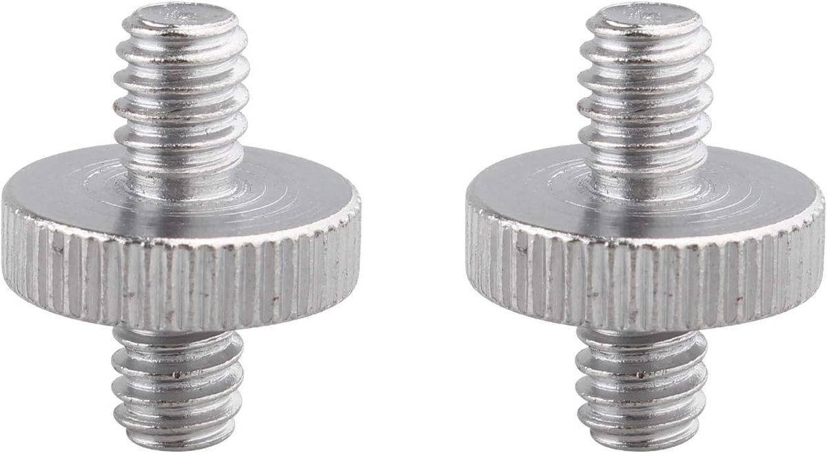 Schroefadapter Set - Camera Schroef - Statief Bevestiging - Volledig Metaal - 1/4 Inch - Zilver
