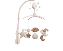 Muziek Mobiel - Baby Mobiel - Babykamer Decoratie - Zachte Gebreide Figuren - 55 x 42 x 35 cm