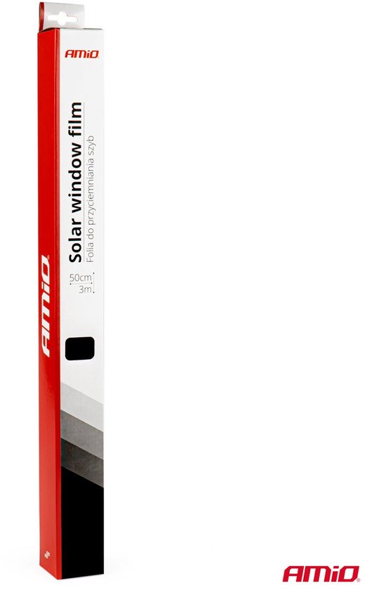 AMiO Auto Raamfolie Tint Vinyl Zwart 50x300cm (5%) - Zwarte Ramenfolie voor Privacy en Zonwering van AMiO — afbeelding 3