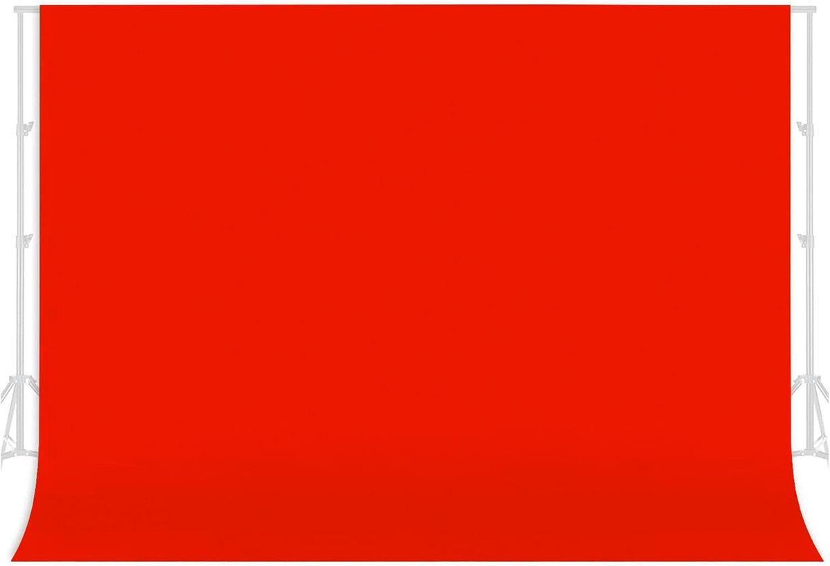 Fotoachtergrond - Decoratie Doek - Studio Opnames - Opvouwbaar Polyester - 15 x 2 Meter - Rood
