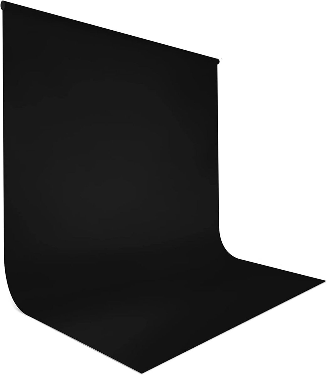 Fotografie Achtergrond - Studio Doek - Video Opnames - Eenvoudig Opvouwbaar - 2x3 Meter - Zwart