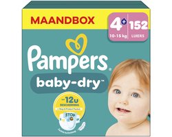 Pampers - Baby Dry - Maat 4+ - Maandbox - 152 stuks - 10/15 KG