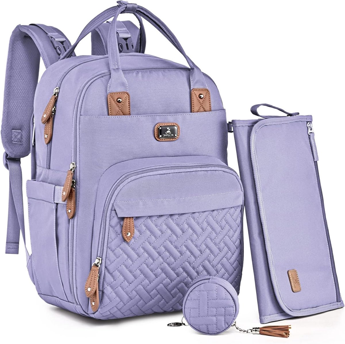 Luiertas Rugzak - Babytas Multifunctioneel - Baby Verzorging - Veelzijdig Ontwerp - 45 x 35 x 25 cm - Paars