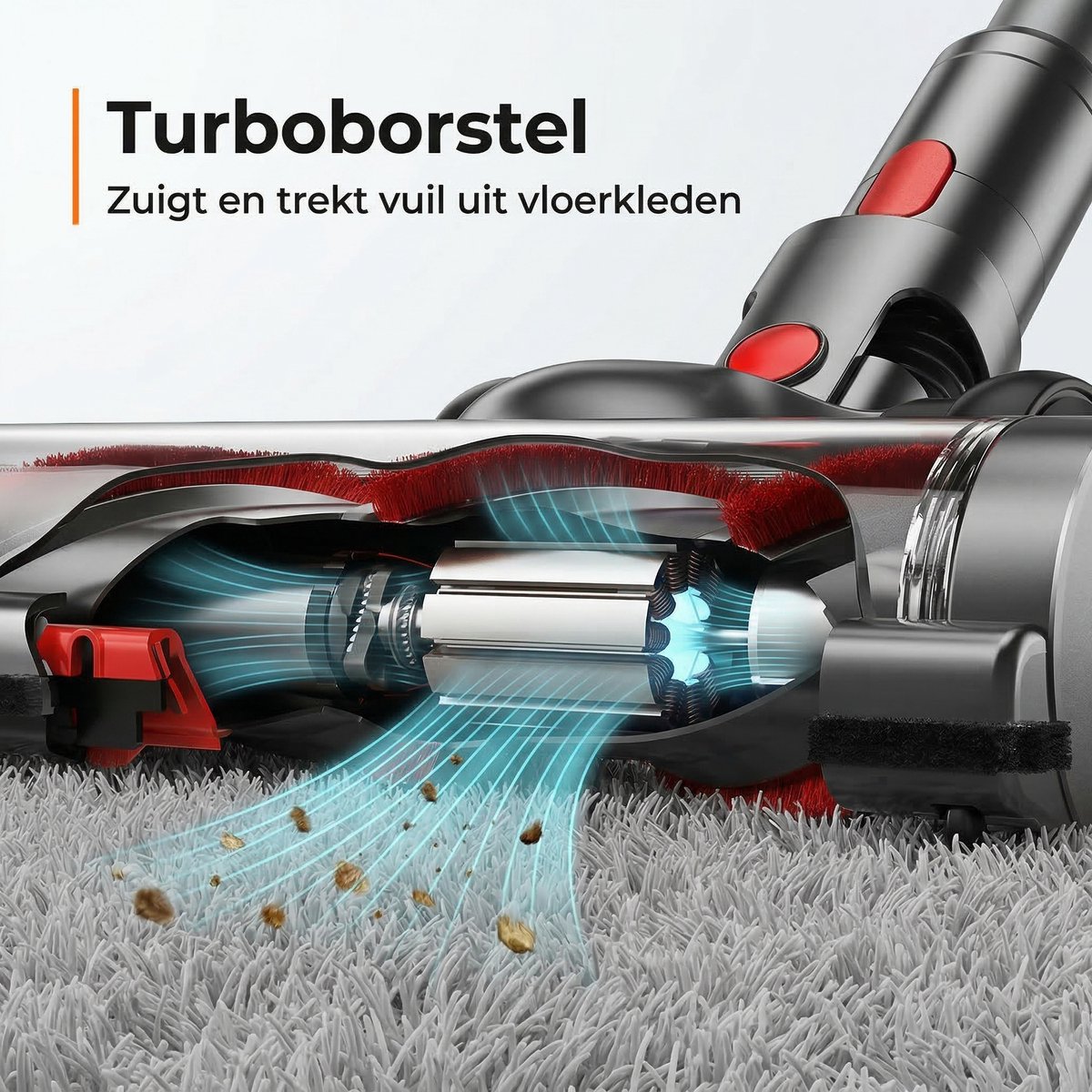 Di4 Aspirovac CA600, Staubsauger Elektrobesen, Zyklonsystem und HEPA-Filtertechnologie, 600W, 2in1 Bürste, 8m Aktionsradius, Zubehör für Teppiche/Hartböden/Möbel/Wände/Auto