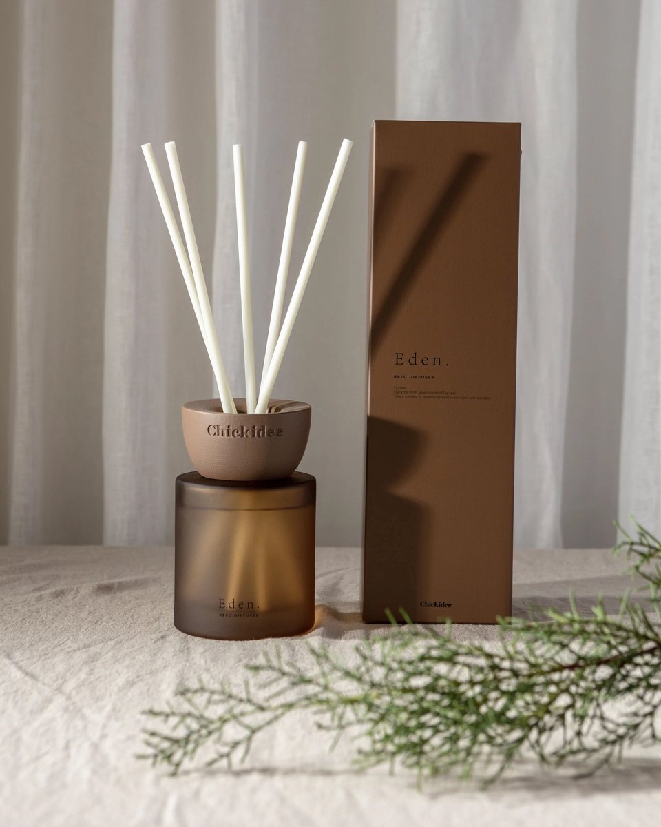 Chickidee - Eden Clay Geurstokjes (200ml) - Frisse Verkwikkende Kamergeur