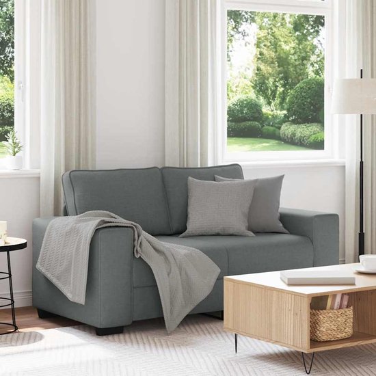 vidaXL - Canapé 2 places - 120 - cm - tissu - gris foncé