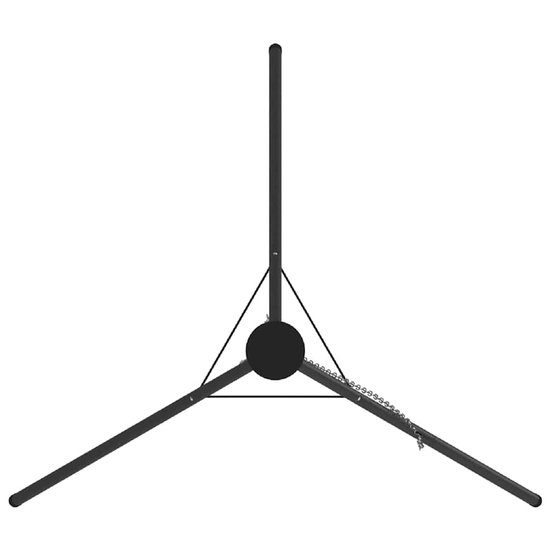 vidaXL - Kampvuur - tripod - Zwart - 92 - x - 92 - x - 191,5 - cm - Staal van VidaXL — afbeelding 4