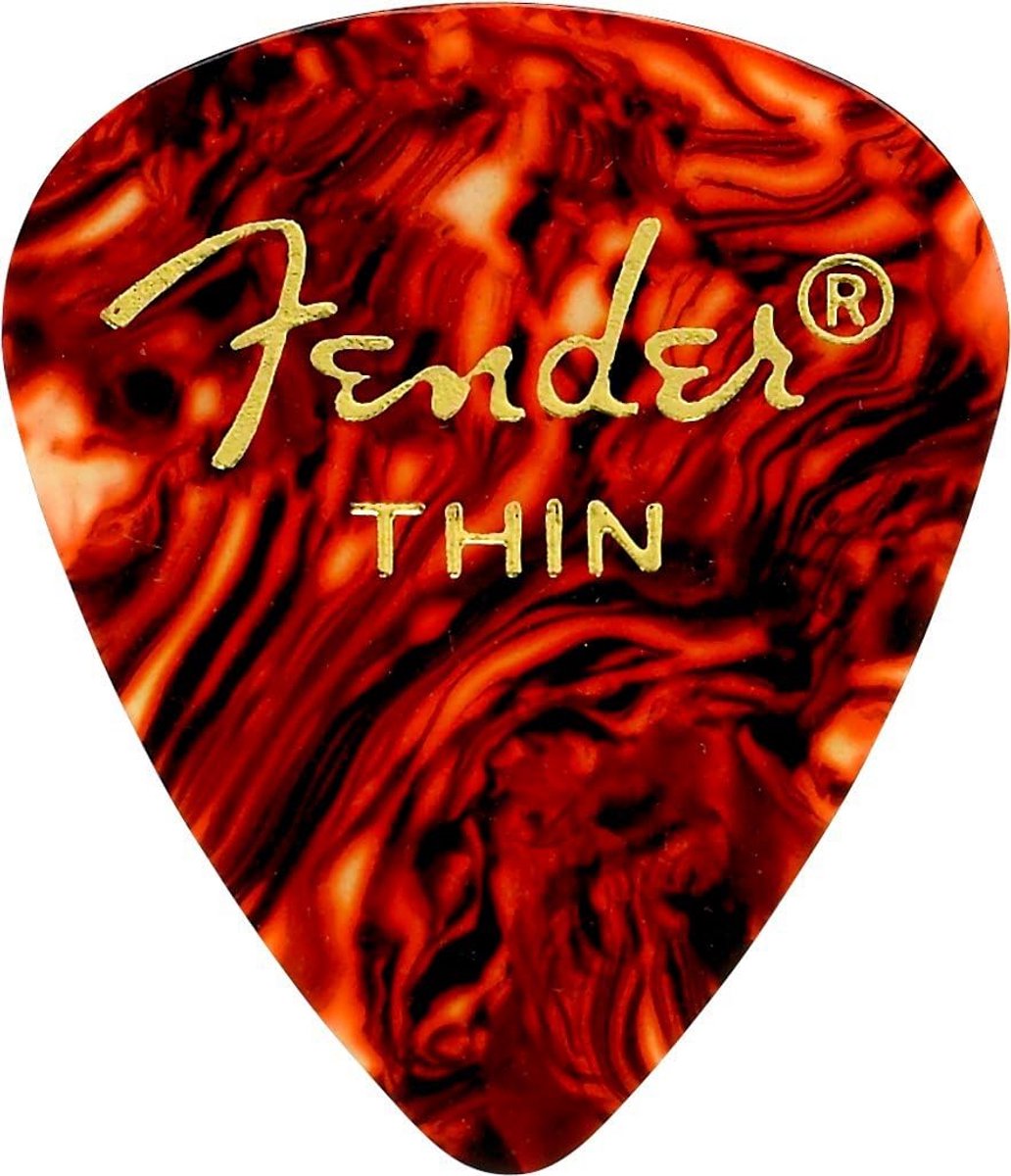Gitaar Plectrums - Dunne Picks - Muziek Maken - Klassiek Celluloïde - 12 Pack - Schildpad