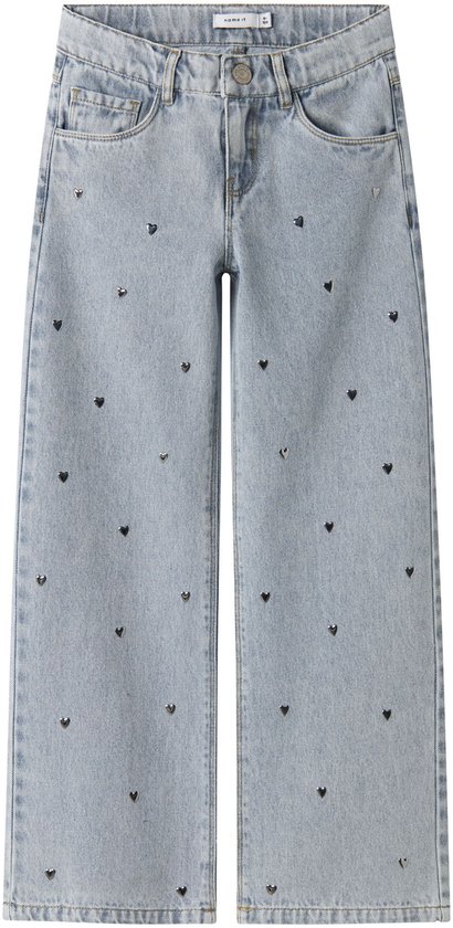 Name It Rose Wide Hearts Stud Jeans Filles - Taille 128