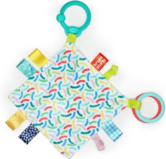 Knuffel met Labels - Zacht Speelgoed - Baby Entertainment - Afneembare Ophangring - 38 x 30 cm - Tropisch — afbeelding 4