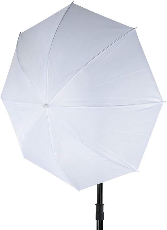 Zachte Fotografieparaplu – 33 Inch – Doorschijnend – Wit – Met 8 Metalen Spaken – Voor Studioflitsers En Softlight
