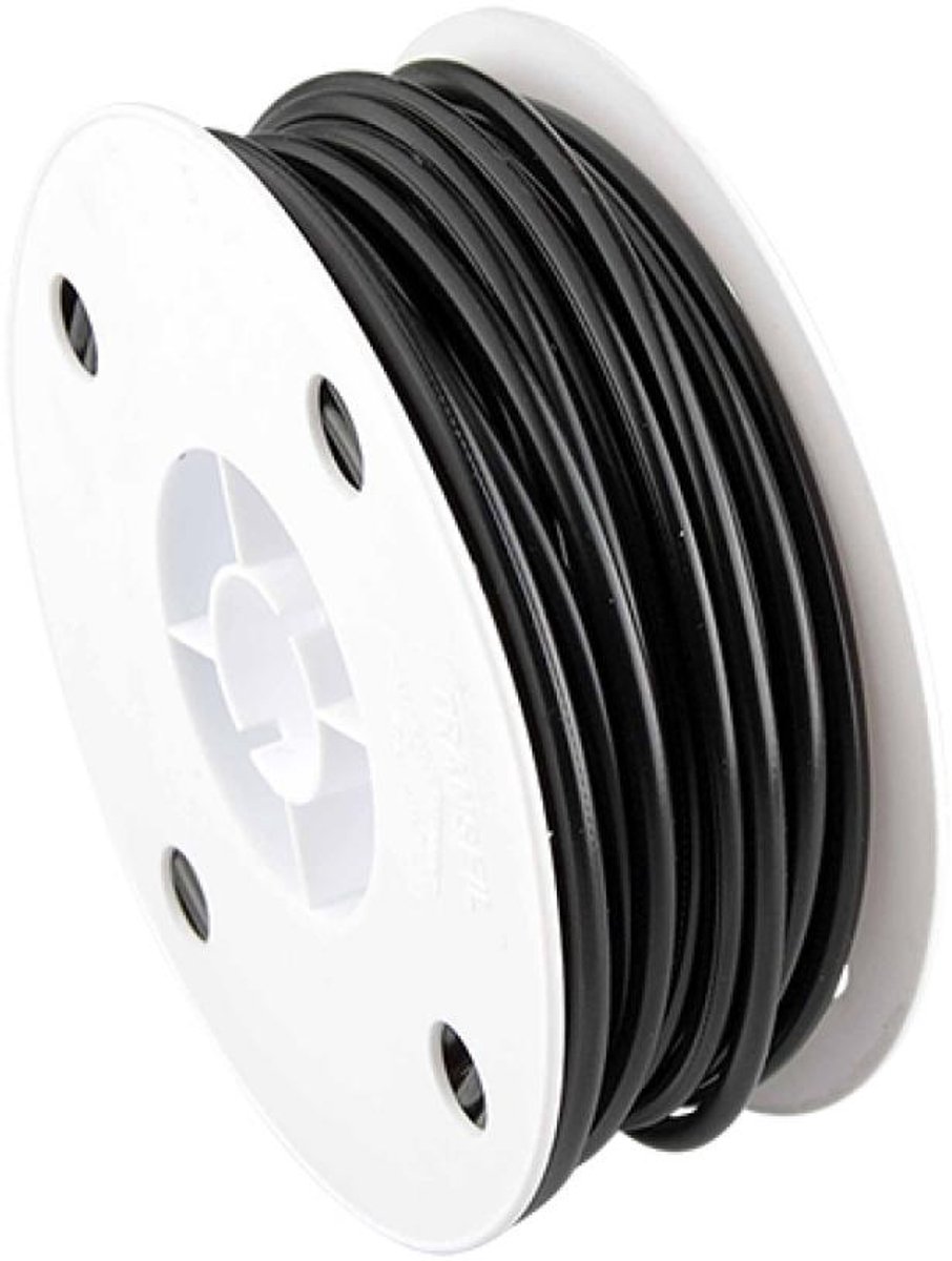 Rouleau 50m de gaine noire Transfil 26/10 std petite pour câble moto cyclo mob