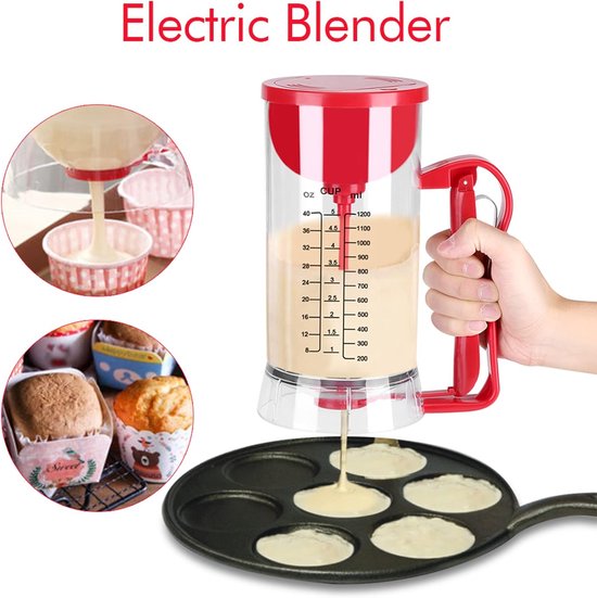 ACEP Elektrische Deegdispenser met Deksel en Weegschaal - 1200ML - Blender- Staafmixer - Alles in 1 - Keukenmachines - Keukenmixer van ACEP — afbeelding 2