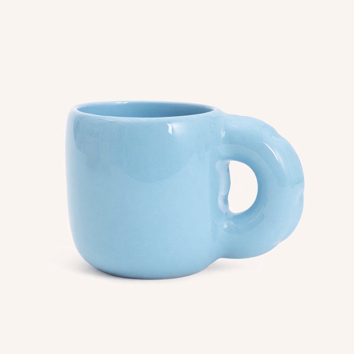 Gaston Mok - Home Studyo - Sky Gloss Blauw - Luxe & Moderne Mok - 400 ml - Bijzonder & Uniek Design - Keramiek