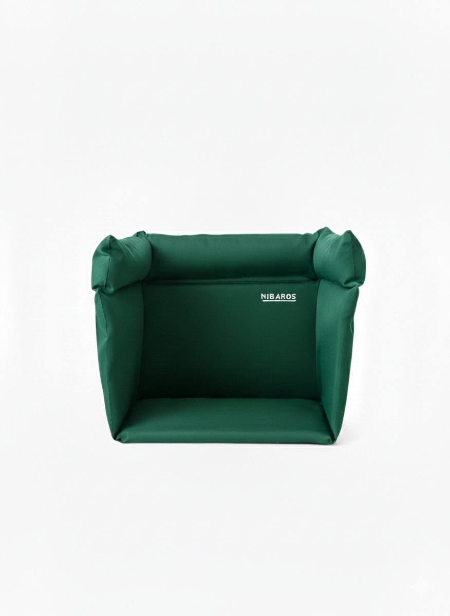 Nibaros Forest Groen Comfort Zitkussen voor Urban Arrow Family & Family Next – Waterdicht, Afneembare Hoes, Extra Rug- en Nekondersteuning