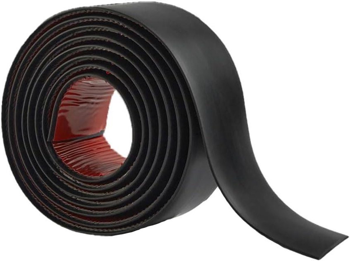 Laminaatvloer drempel overgangsstrip zwart 5 cm - Zelfklevende PVC platte deur drempelstri