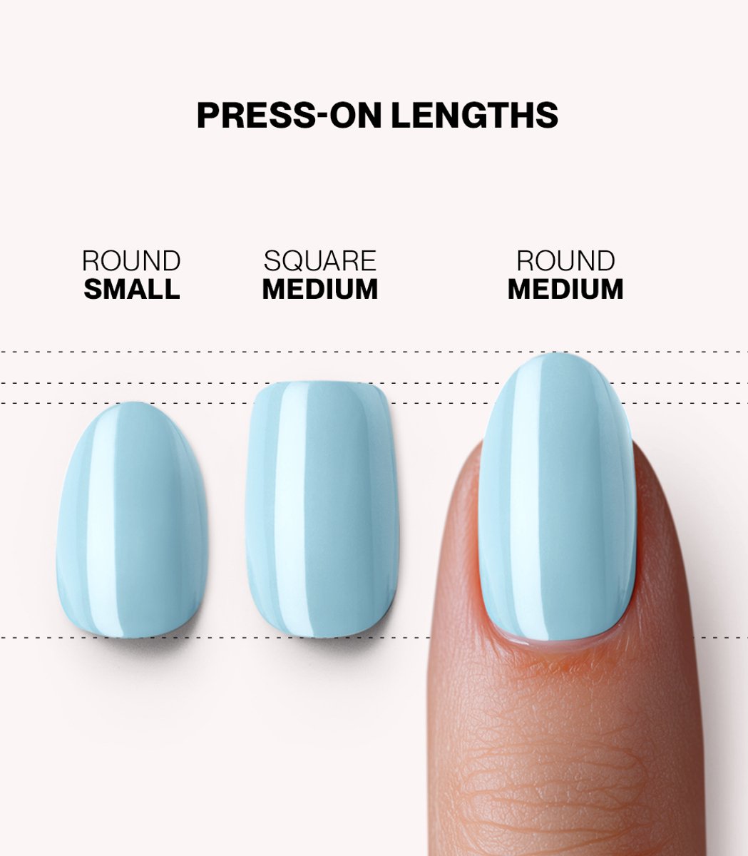 Pink Gellac Press On Nails - 266 Baby Blue - Round Medium Plaknagels - 30 Press On Nagels Met Lijm, 30 Plakstickers, Cleaner Wipe, Nagelvijl, Woodstick en Size Matcher - Snel Aan Te Brengen Plak Nagels - Voor 7-14 Dagen Mooie Nagels — cadeau in Mode & Accessoires - foto 4