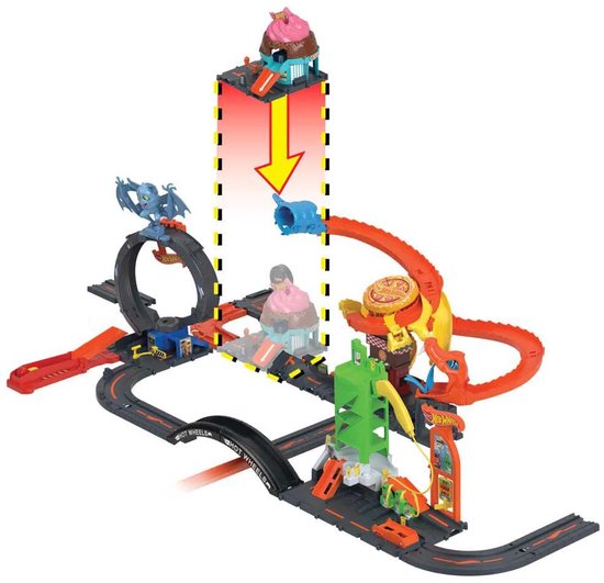 Hot Wheels City Centrum Speelset - Ice Crream Swirl - Hot Wheels Baandeel - Hot Wheels Uitbreiding van Hot Wheels — afbeelding 4