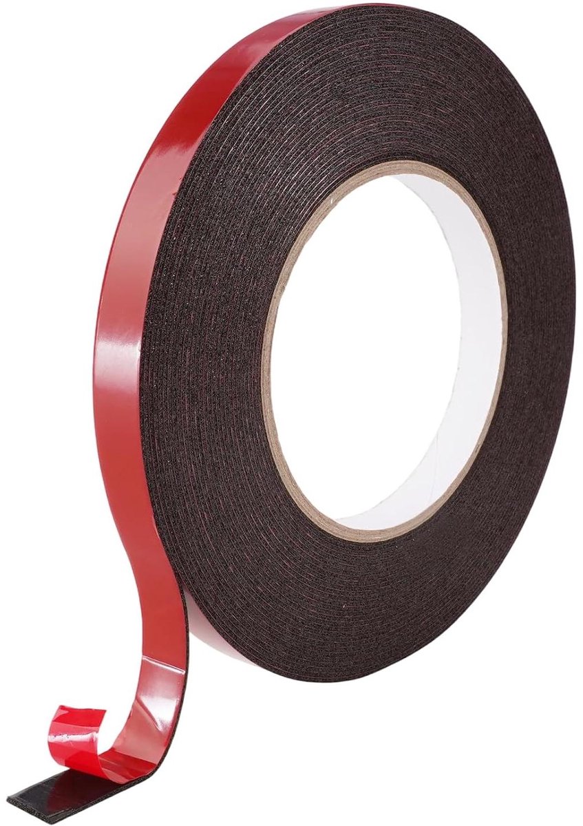 Dubbelzijdig Plakband 10 m - Multifunctioneel en Waterdicht - Hoge Temperatuur - Geen Boren Nodig - Auto, Thuis, Binnen en Buiten - 12 mm Breed