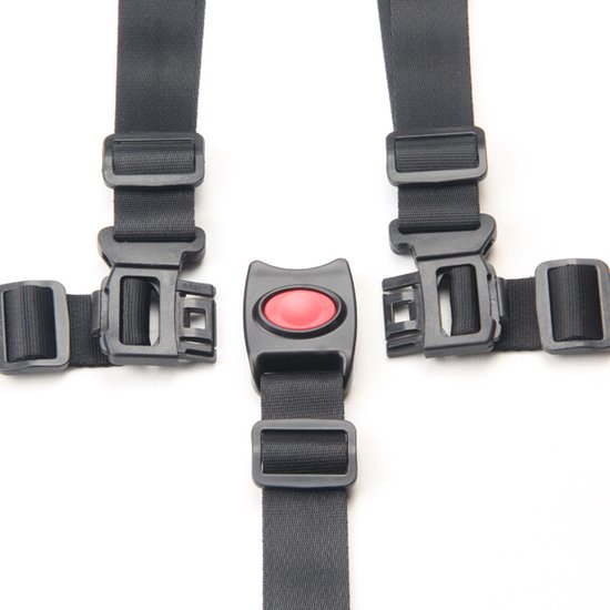 5 Point Child Safety Belt, Adjustable Child Safety Strap, Child Protective Belt, Child Strap, Baby Strap, Black, Universal Belt for Child Seat, High Chair, Buggy van Merkloos — afbeelding 4
