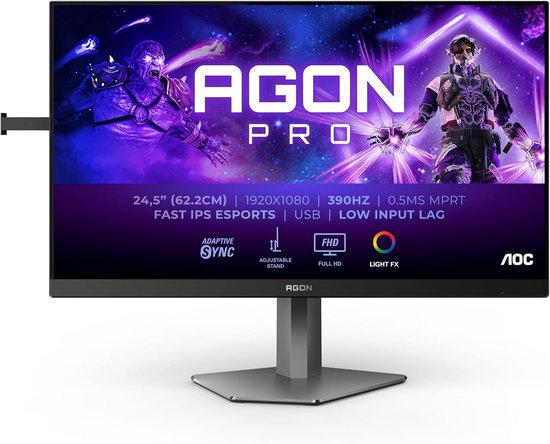 24,5 inch FHD Gaming Monitor - 390 Hz, 0,5 ms, FreeSync Premium, Compatibel met G-Sync, HDR400 van Merkloos — afbeelding 3
