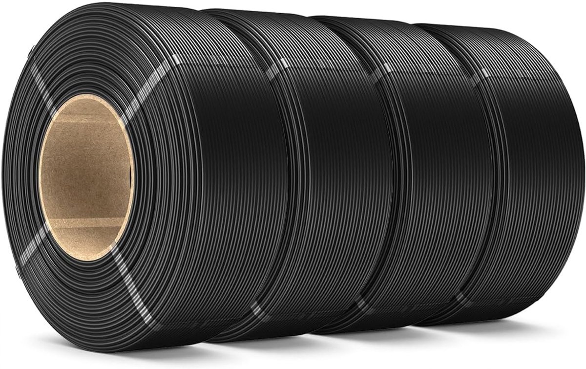 PLA Plus 3D Printer Filament 1.75 mm - 4 kg Zwart - Herbruikbare Spoelen