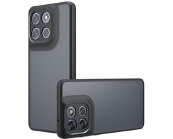 Coverup Hoesje - Geschikt voor Motorola Moto G86 / G86 Power Hoesje - Coverup Mat Transparante Back Cover met Camera Cover - Zwart