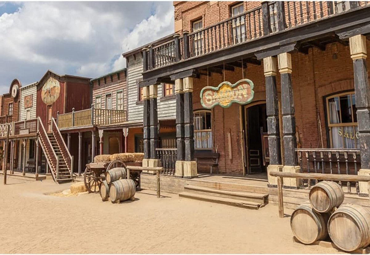 Rustieke Saloon Achtergrond 2.2x1.5m Wild West Fotografie Decoratie
