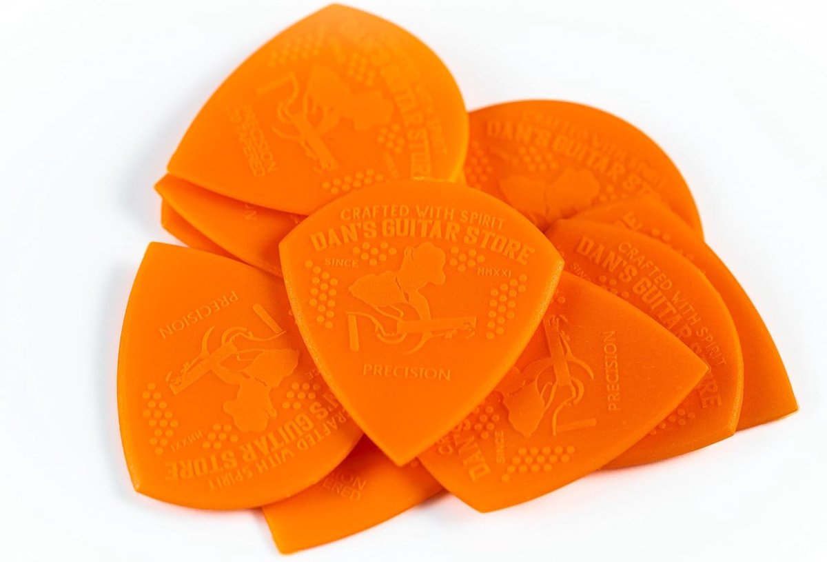 Precisie Plectrums 0.7mm - 10-pack Hoogzichtbare Grip voor Professionals
