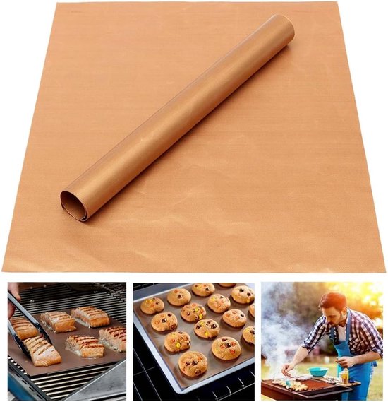 Herbruikbare Teflon bakplaten - 3 stuks, hittebestendig tot 260 graden, 40 x 30 cm, anti-aanbaklaag, snijbaar — afbeelding 2