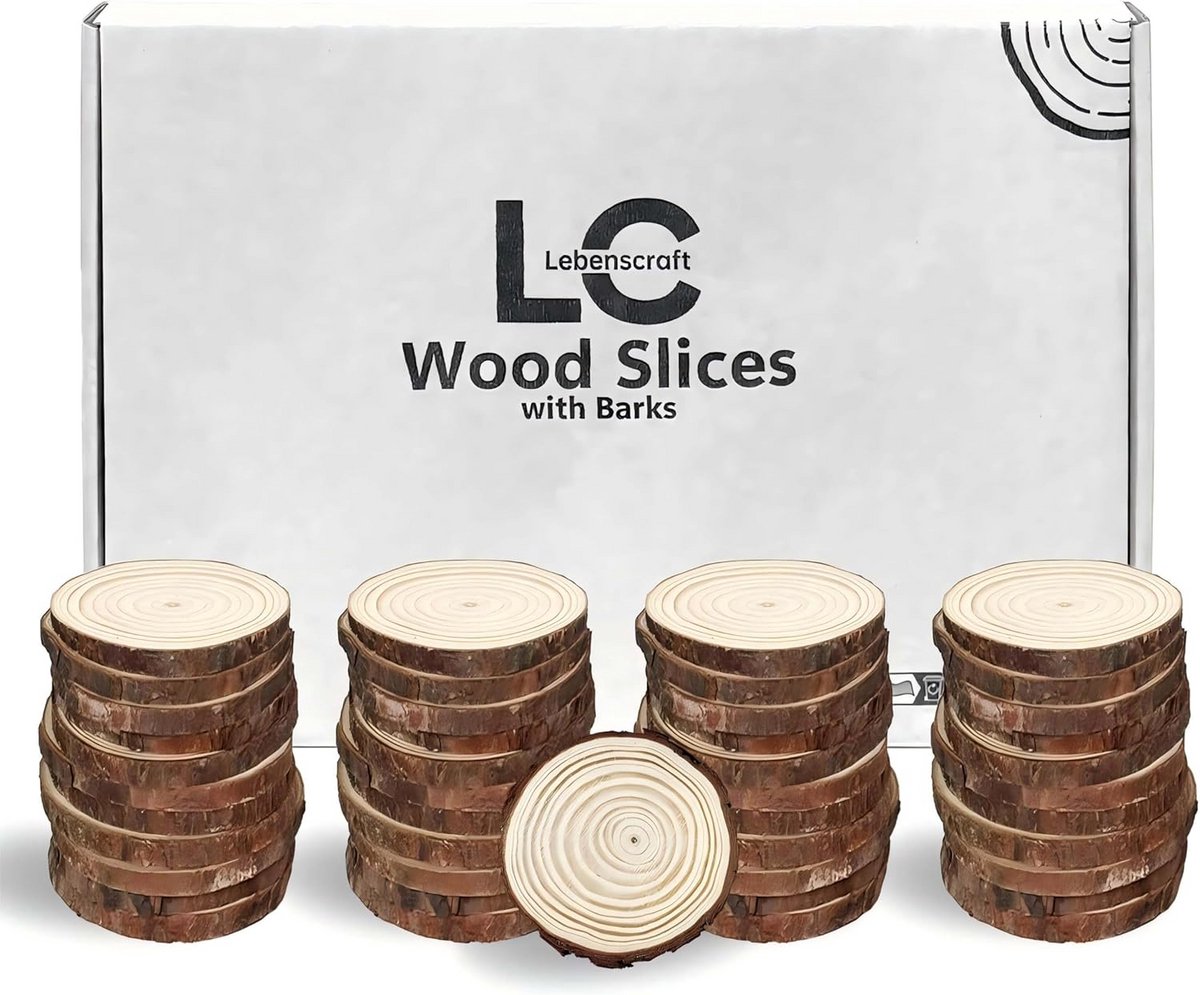 Houten boomschijven 5-6 cm - 40 stuks