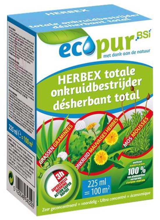 BSI - Herbex - Ideaal bestrijdingsmiddel tegen onkruiden, grassen en mos - 225 ml voor 125 m² van Merkloos	 — afbeelding 4