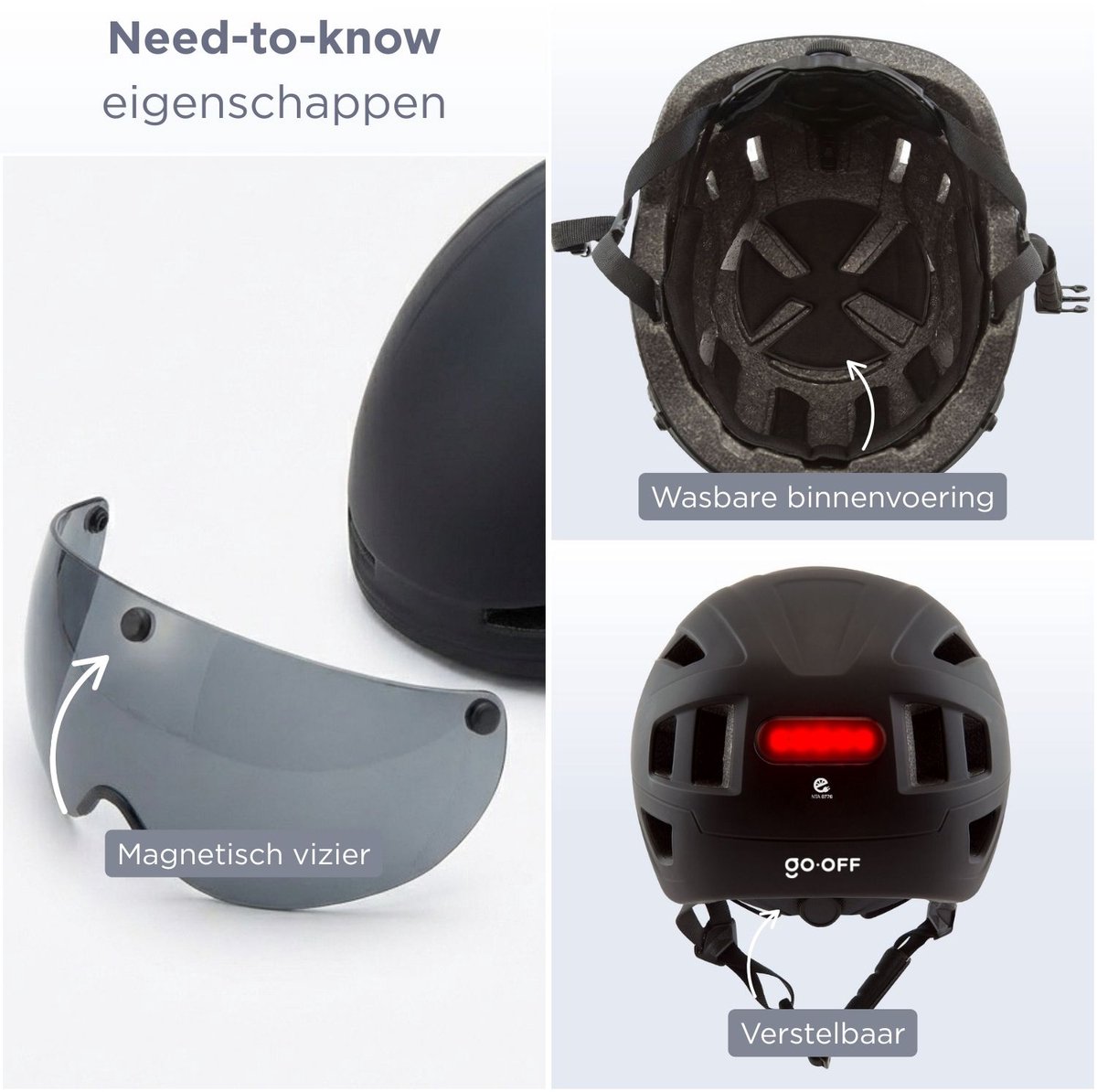 GOOFF Pilot 3-in-1 - Slimme Snorfiets Helm thumbnail 6