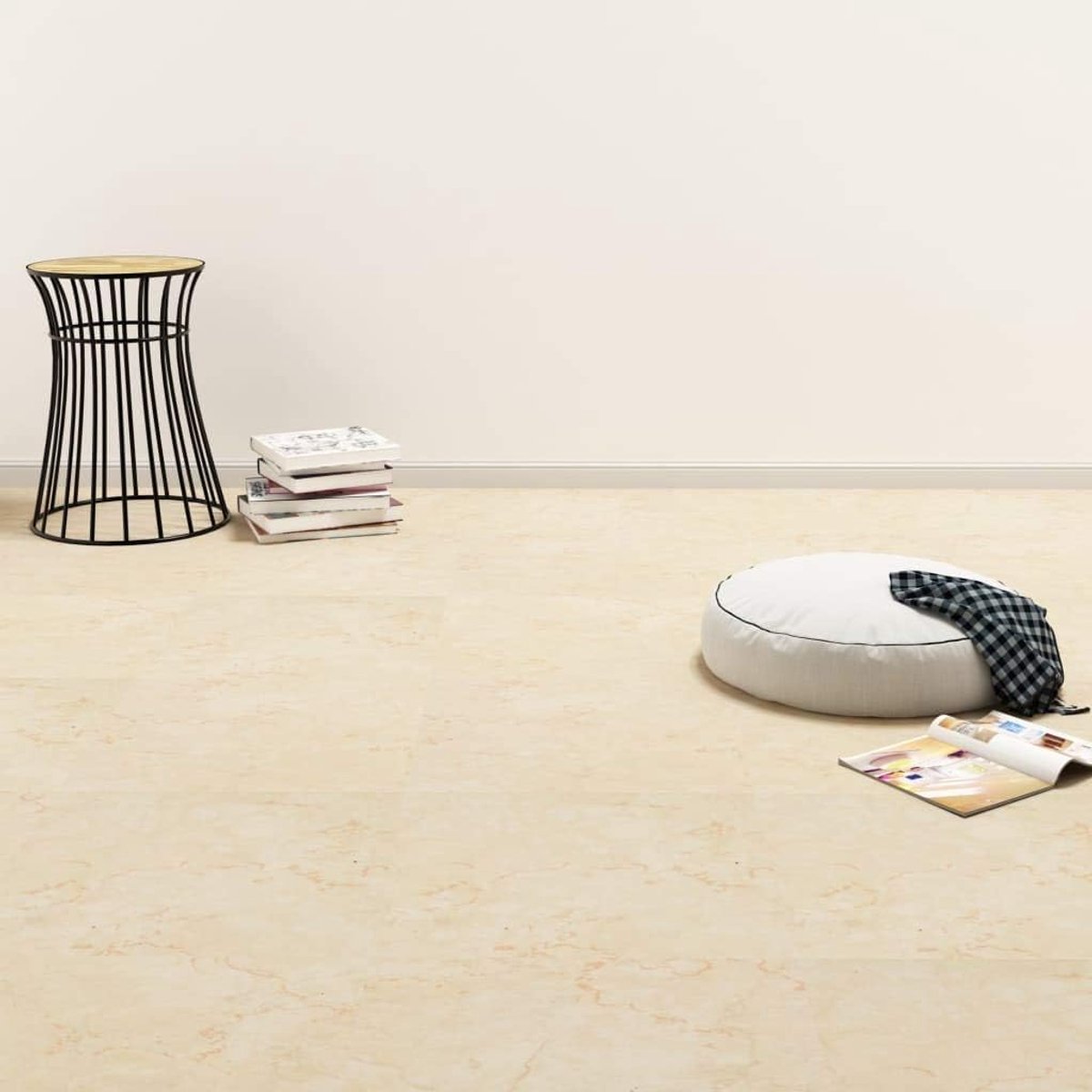 Zelfklevende PVC Laminaat Vloerplanken 5,11 m² Beige - Geluidsdempend en Warmte-isolerend
