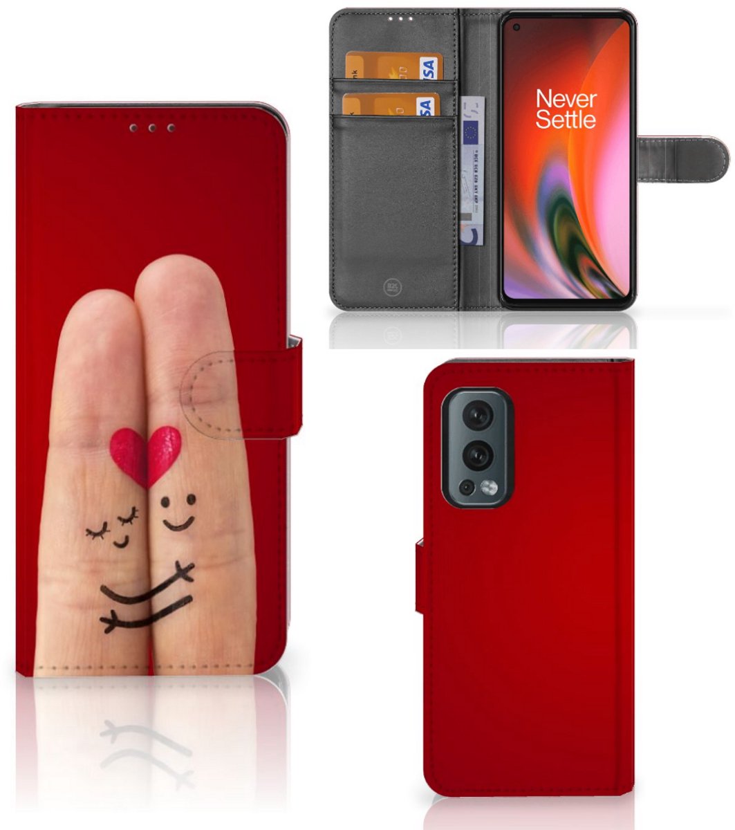 OnePlus Nord 2 5G Wallet Case met Pasjes Liefde - Origineel Romantisch Cadeau
