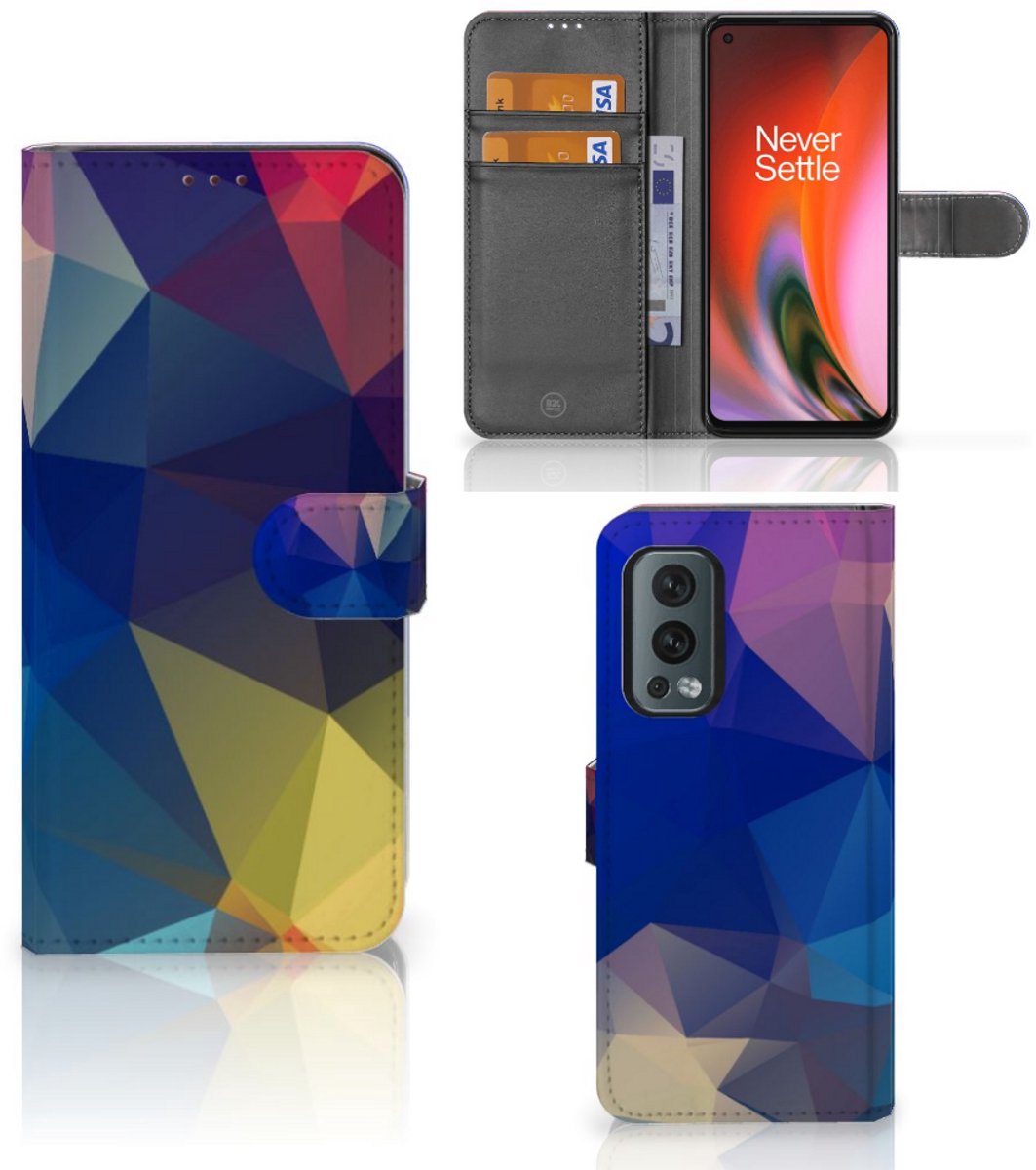 OnePlus Nord 2 5G Book Case Polygon Dark
