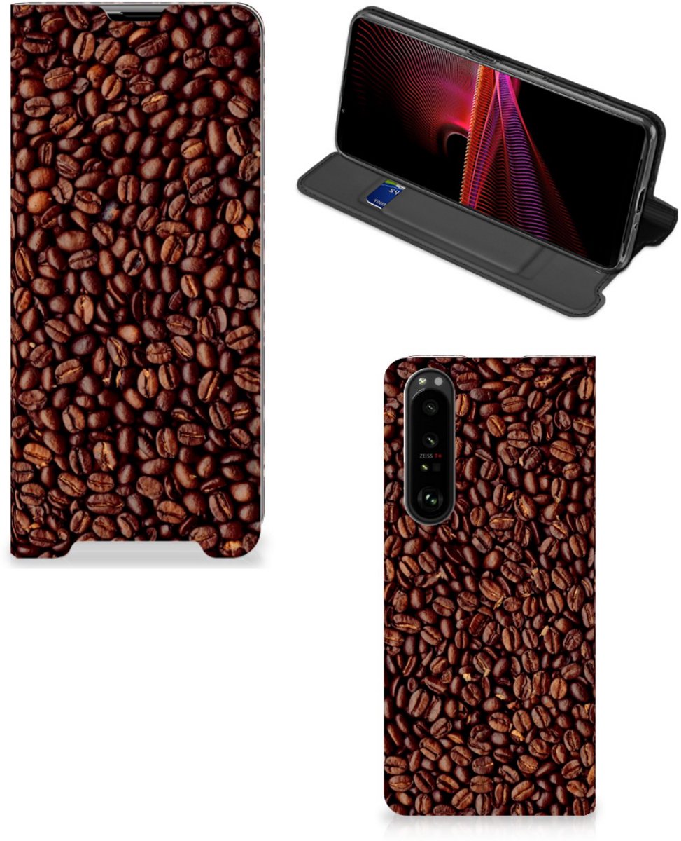 Sony Xperia 1 III Flip Style Cover Koffiebonen