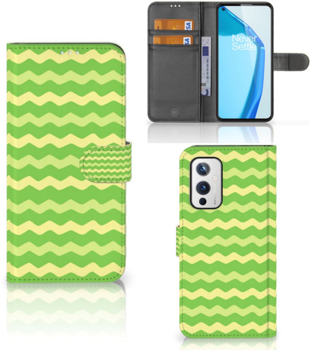 OnePlus 9 Telefoon Hoesje Waves Green