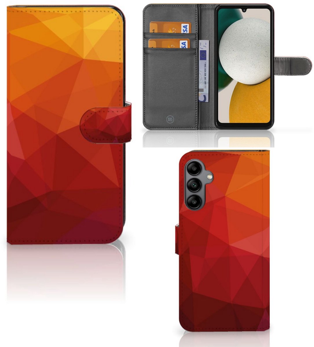 Book Case voor Book Case voor Samsung Galaxy A34 Polygon Red