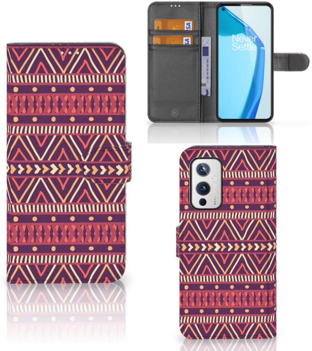 OnePlus 9 Telefoon Hoesje Aztec Paars