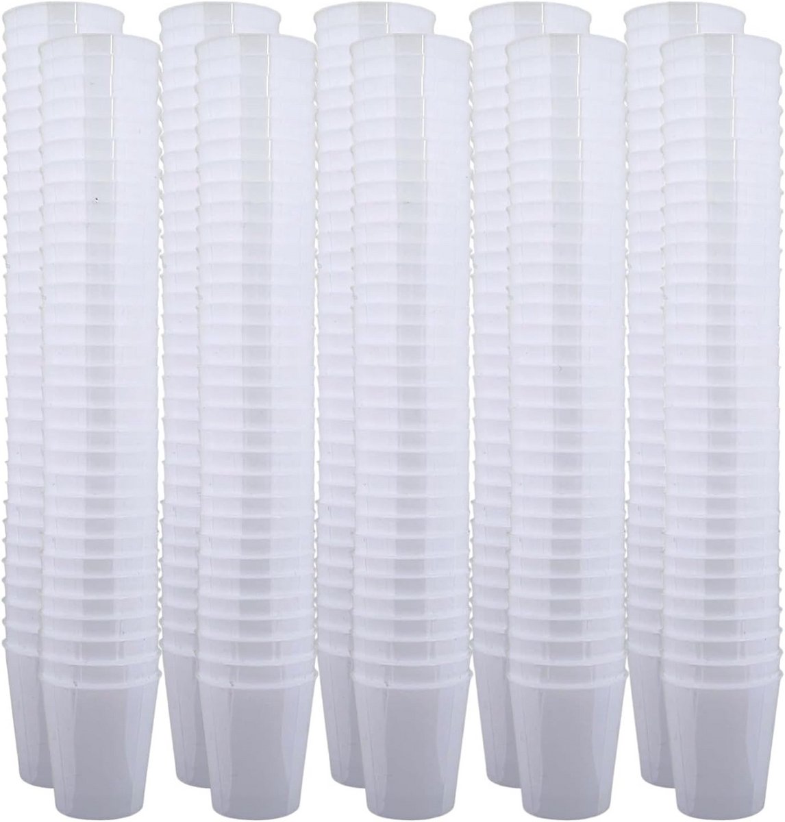Onbreekbare kunststof borrelglazen - 320 stuks voor feesten, bruiloften en evenementen - Vaatwasserbestendig en herbruikbaar - 29 ml (wit)