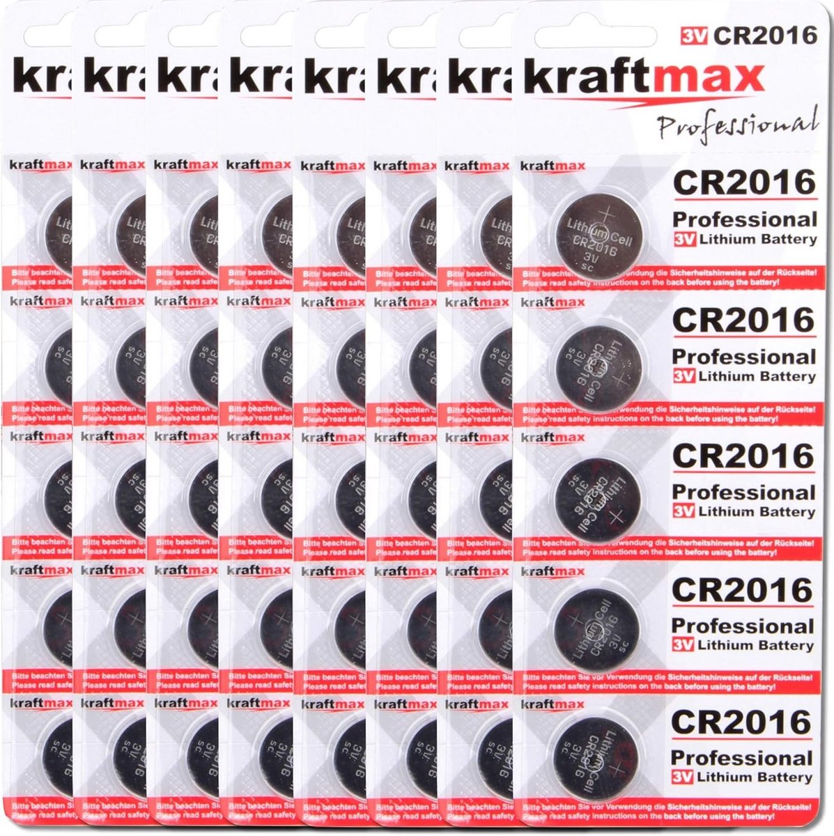40 CR2016 Lithium Knoopcelbatterijen voor Professioneel Gebruik - 3V