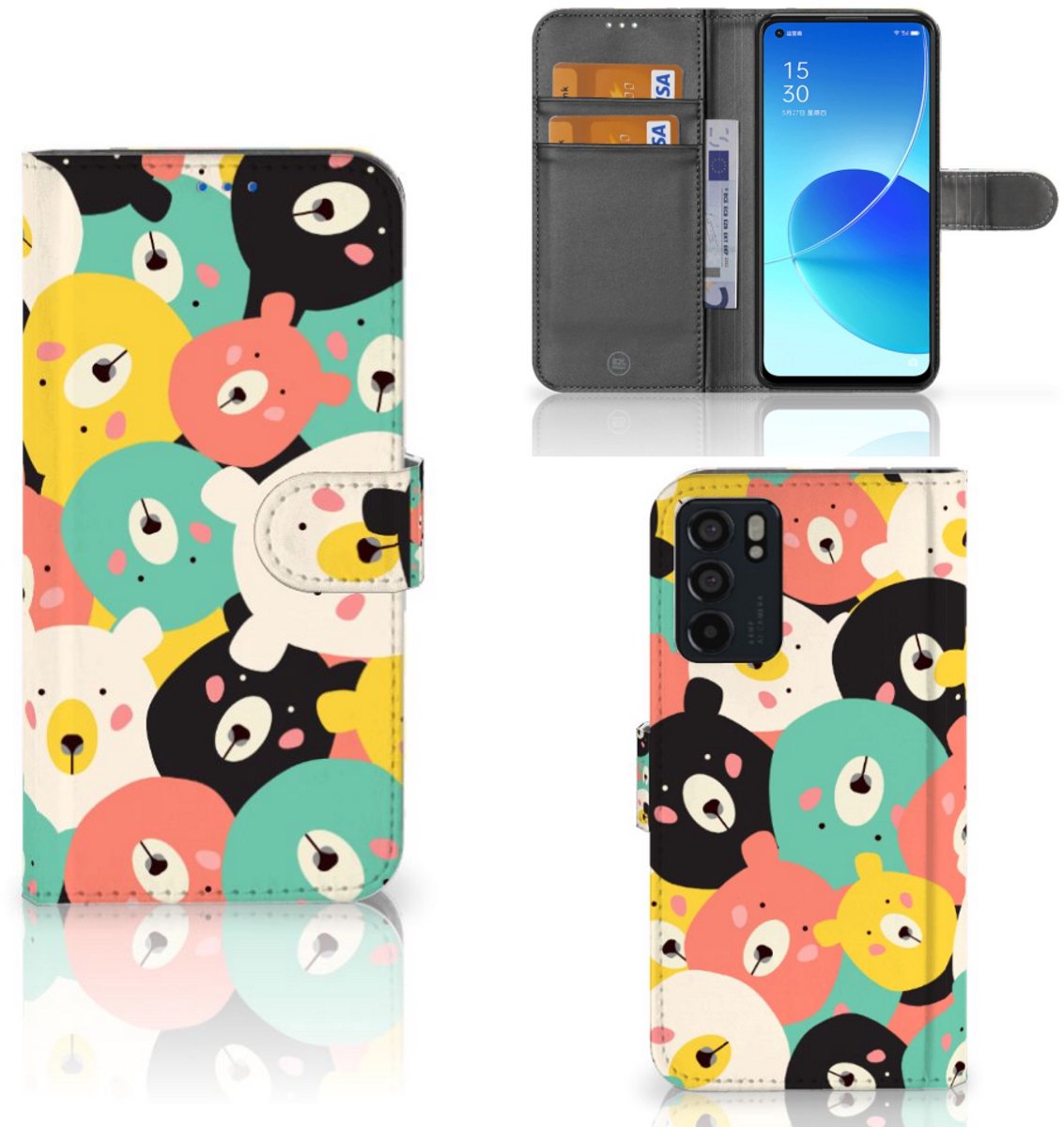 OPPO Reno6 5G Leuk Hoesje Bears