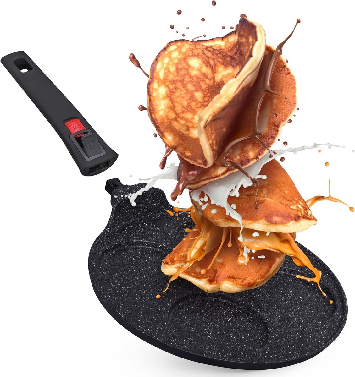 Multi-hole Mini Pancake Pan - Non-stick Crepe Pan for Perfect Individual Pancakes and Omelettes