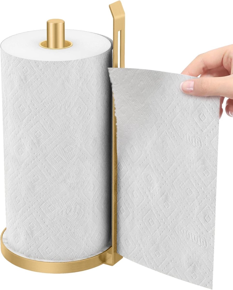 Papieren handdoekhouder voor keukenpapier met marmeren basis