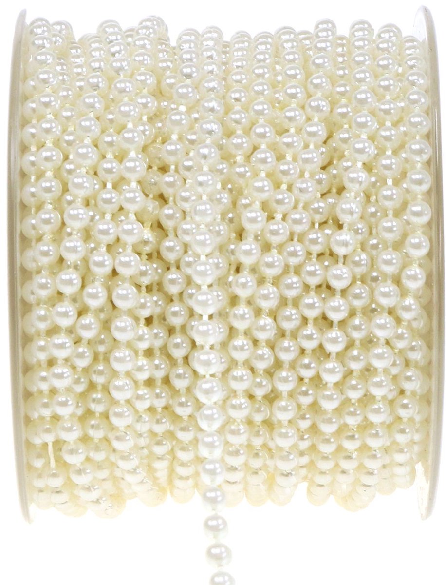 Parelsnoer creme 4mm 20m