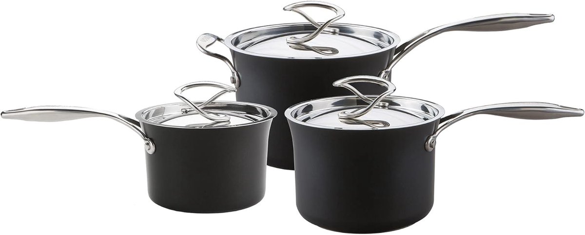 Harde Antiaanbak Steelpan Set 3 Delig Geschikt voor Inductie