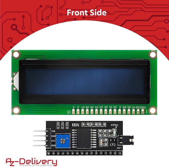 LCD Display Module 16x2 met I2C Interface voor Arduino - 3-Pack | bol